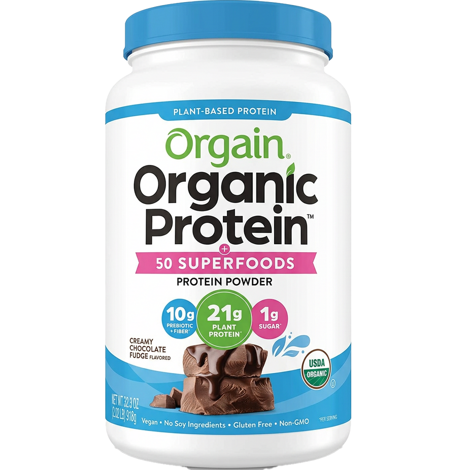 Organic Vegan Protein + 50 Superfoods Powder - Creamy Chocolate Fudge