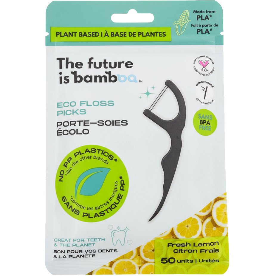 Eco Floss Picks - Lemon