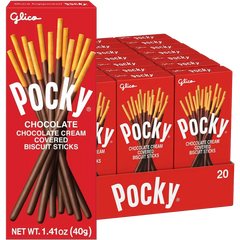 Pocky Chocolate Cream Covered Biscuit Sticks (20 CT)