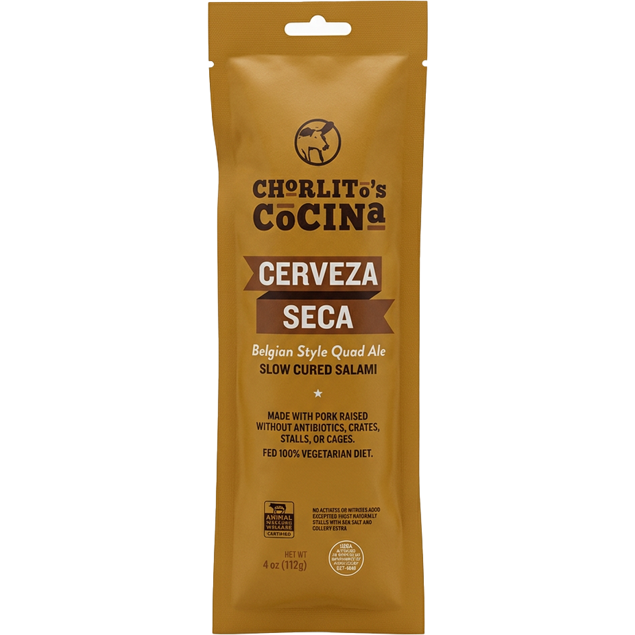 Cerveza Seca Dry Cured Belgian Style Quad Ale Salami