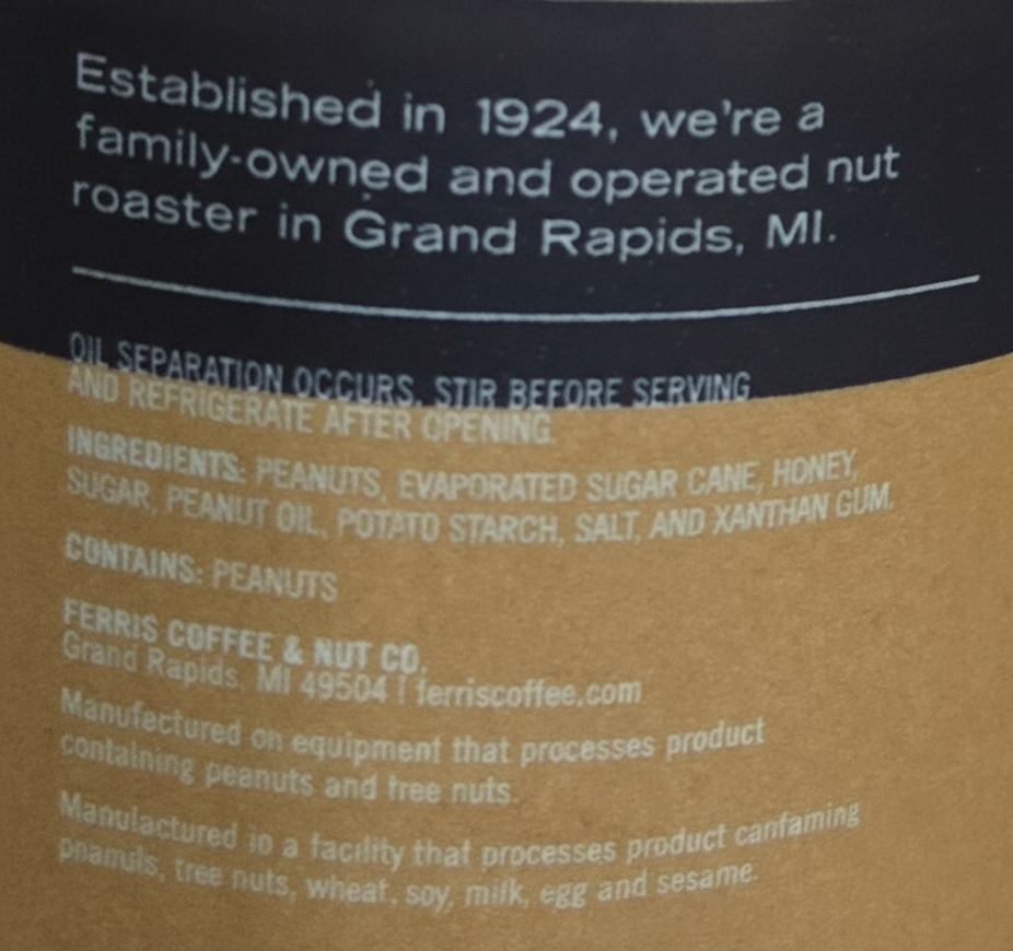 Honey Roasted Peanut Butter