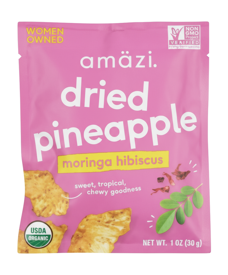 Moringa Hibiscus Dried Pineapple (12 Pack)
