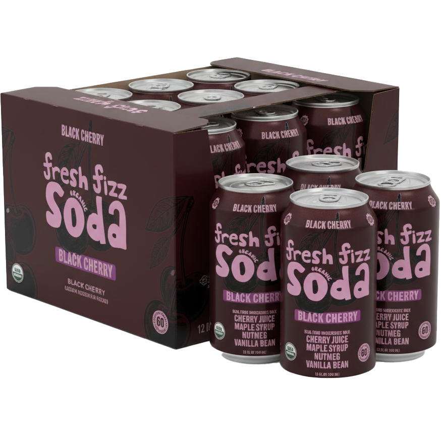 Organic Black Cherry Soda (12 Pack)