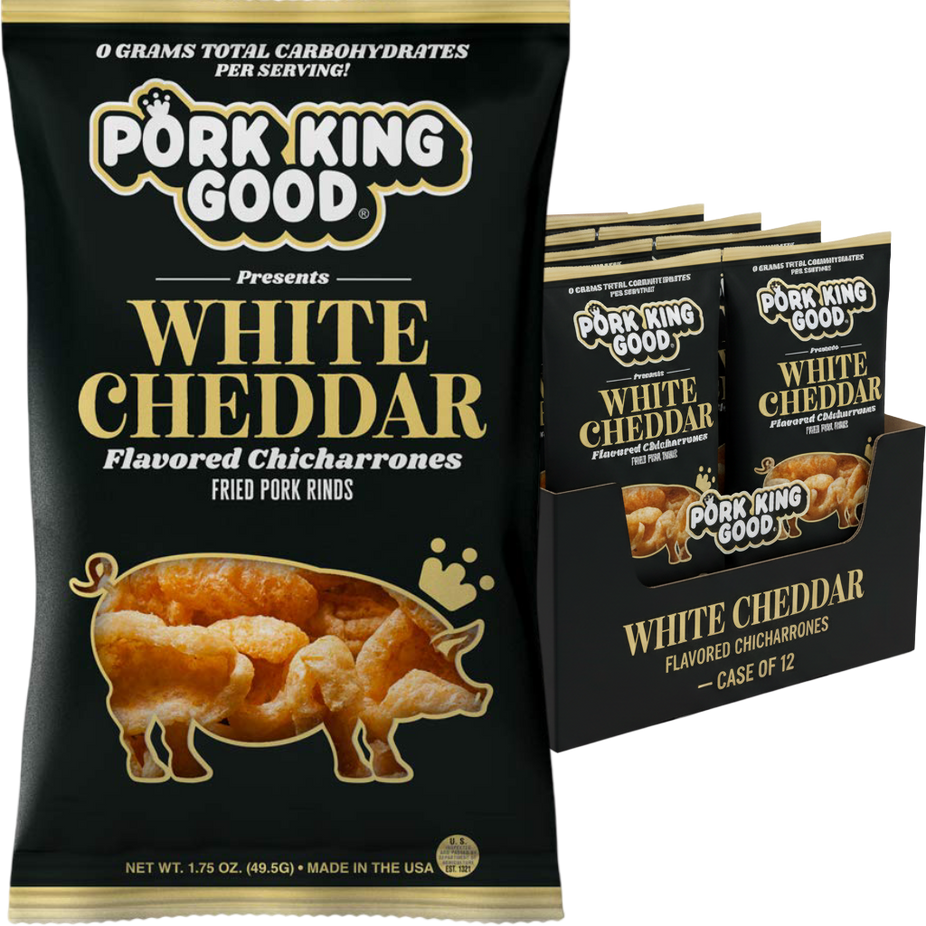 White Cheddar Fried Pork Rinds (12 CT)