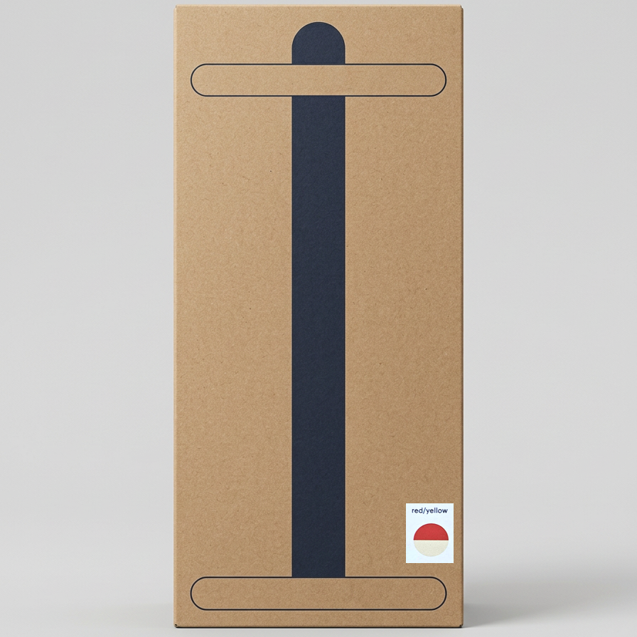 Spool Paper Towel Holder - Red/Yellow