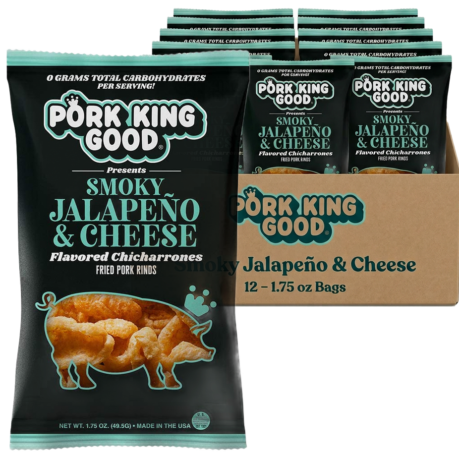 Pork King Good Smoky Jalapeno & Cheese Rinds (12 CT)