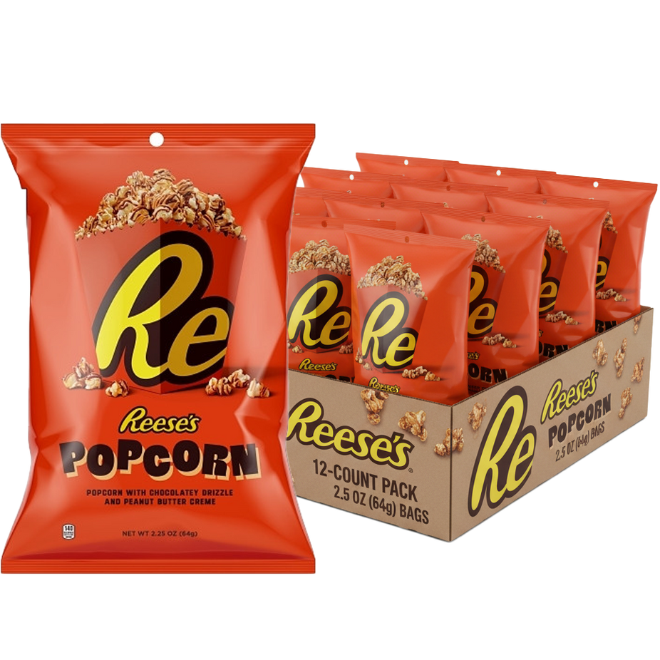 Peanut Butter Chocolate Popcorn (12 Pack)