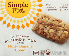 Gluten Free Nutty Banana Bread Soft-Baked Almond Flour Bars