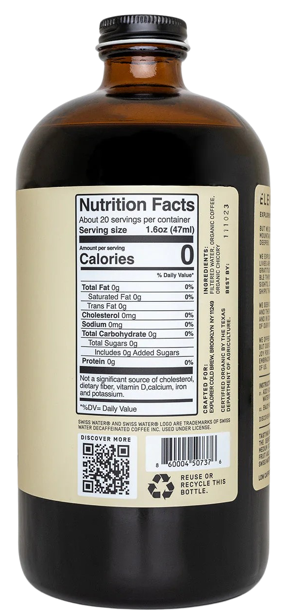 The Daydreamer Decaf Cold Brew Coffee Concentrate