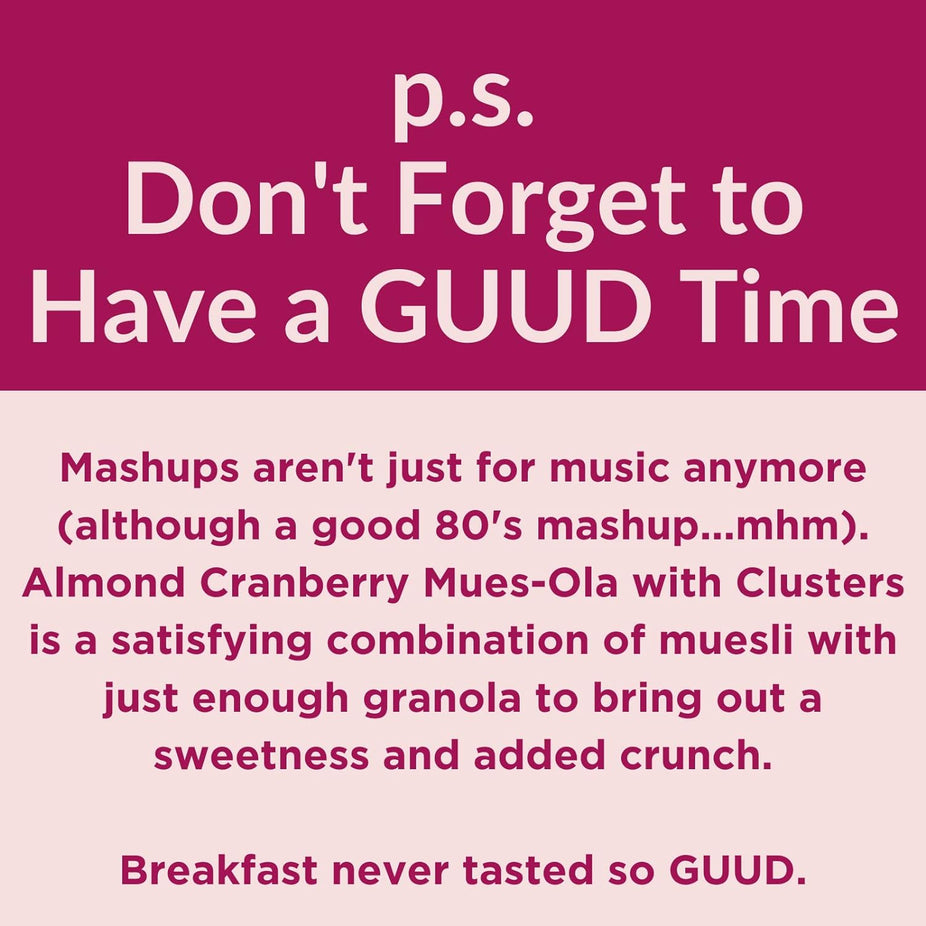 Almond Cranberry Mues-Ola Granola Clusters