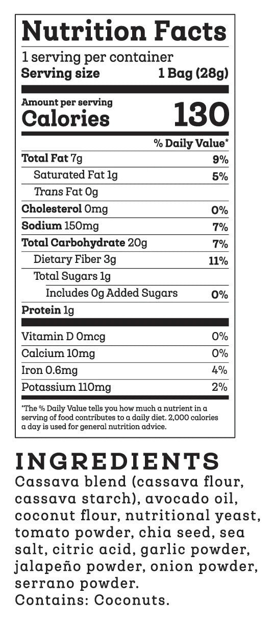 Grain Free Nacho Tortilla Chips