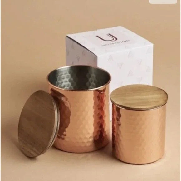 Large Copper Canisters (Set of 2)