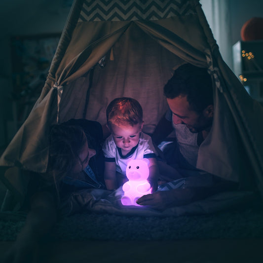 LED White Bear Multicolor Silicone Kids Night Light