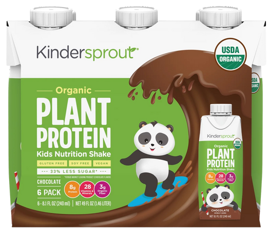 Organic Plant Protein Chocolate Kids Nutrition Shake Drink (6 Pack)