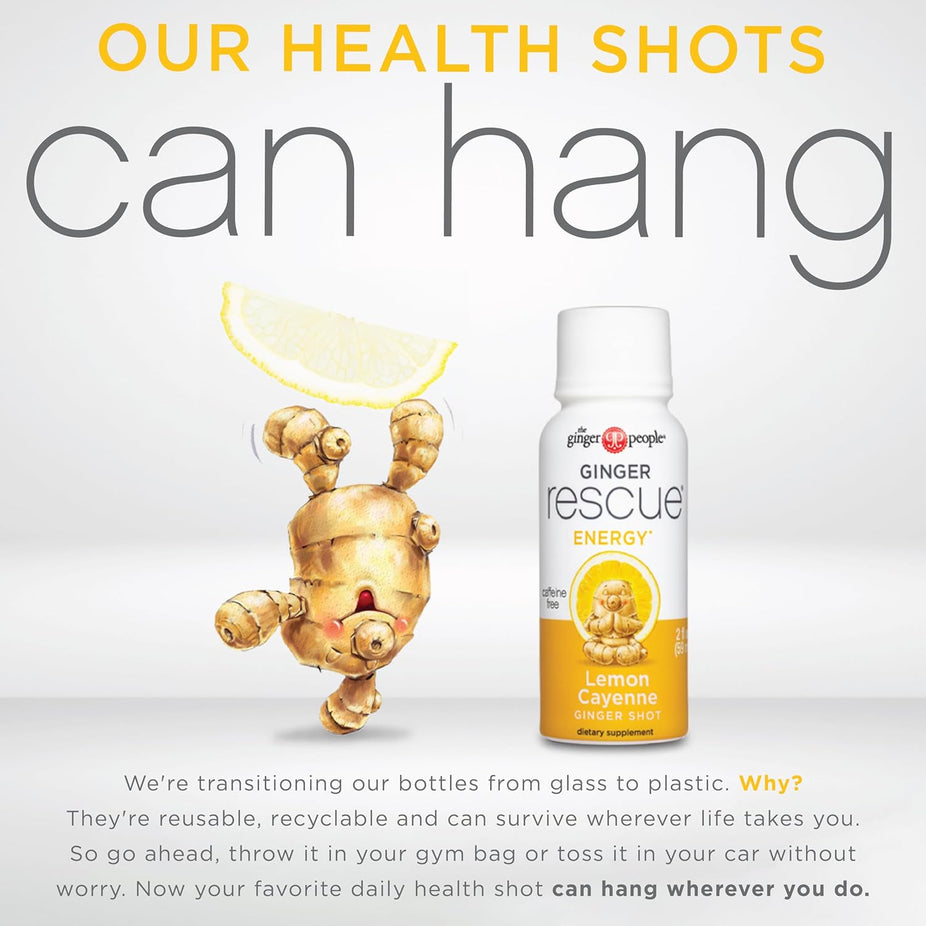 Lemon & Cayenne Rescue Ginger Shots (12 Pack)