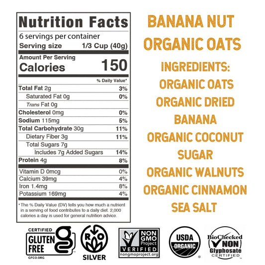 Regenerative Organic Oats Banana Nut (3 Pack)