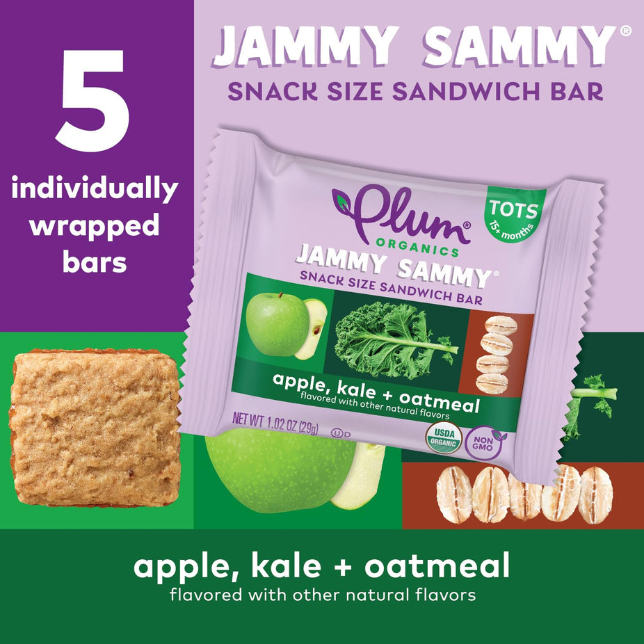 Apple, Kale + Oatmeal Jammy Sammy Snack Size Sandwich Bar (5 CT)