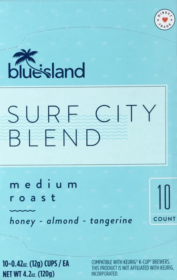 Surf City Blend Medium Roast Coffee (10 K-Cups)