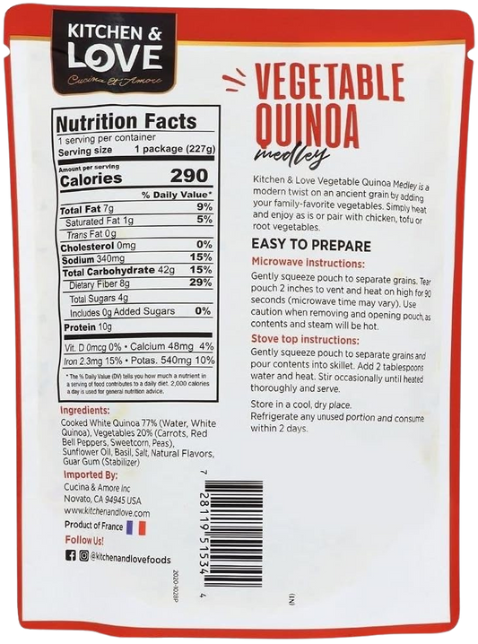 Vegetable Quinoa Medley Pouch (6 Pack)