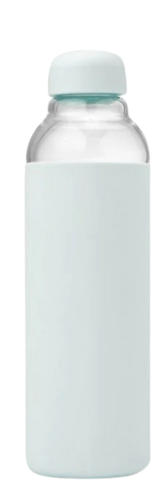 Glass Water Bottle - Mint (20 oz Size)