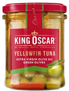 Yellowfin Tuna Fillets in Extra Virgin Olive Oil with Green Olives