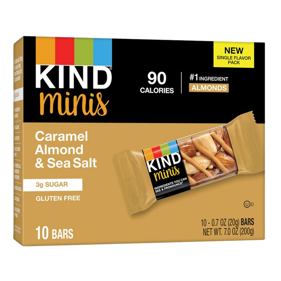 Caramel Almond Sea Salt Mini Bars (10 CT)