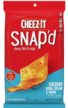 Snap'd Cheddar Sour Cream & Onion Cheesy Baked Snacks