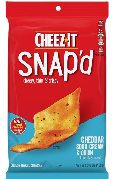 Snap'd Cheddar Sour Cream & Onion Cheesy Baked Snacks