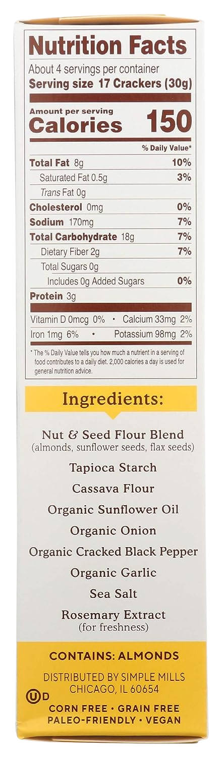 Cracked Black Pepper Almond Flour Crackers