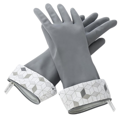 Splash Patrol Natural Latex Cleaning Gloves Grey Medium/Large