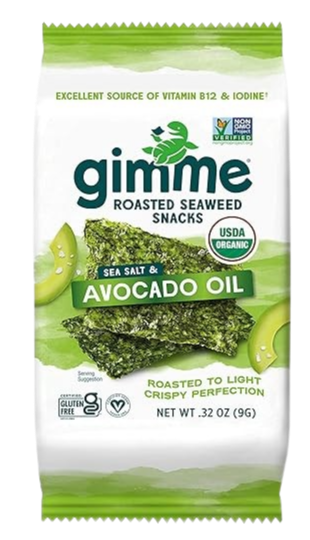 Sea Salt & Avocado Oil Roasted Seaweed Snack (12 Pack)