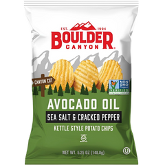 Sea Salt & Cracked Pepper Avocado Oil Kettle Style Potato Chips