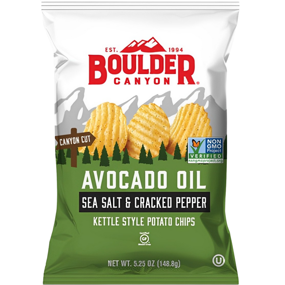 Sea Salt & Cracked Pepper Avocado Oil Kettle Style Potato Chips