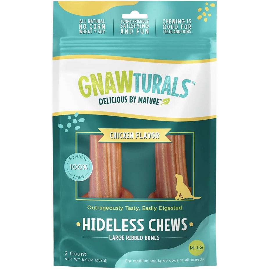 Hideless Chews Chicken Flavor Dog Treat - Large