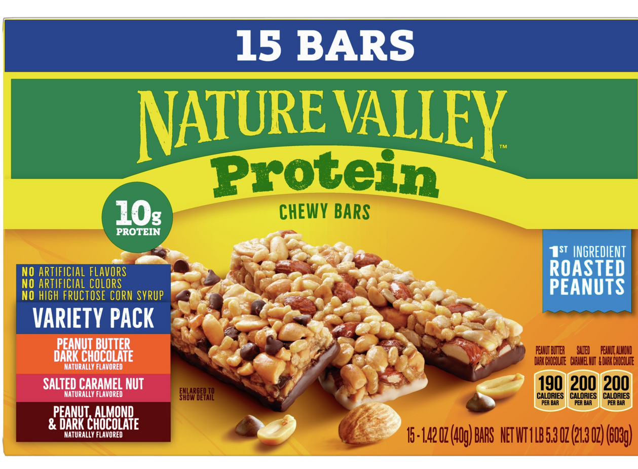 Protein Chewy Bars Variety Family Pack (15 Pack)