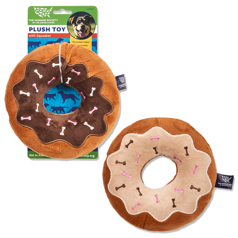 Plush Dog Toy Donut - Assorted Colors (1 CT)