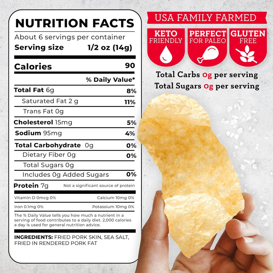 Sea Salt Fried Pork Rinds