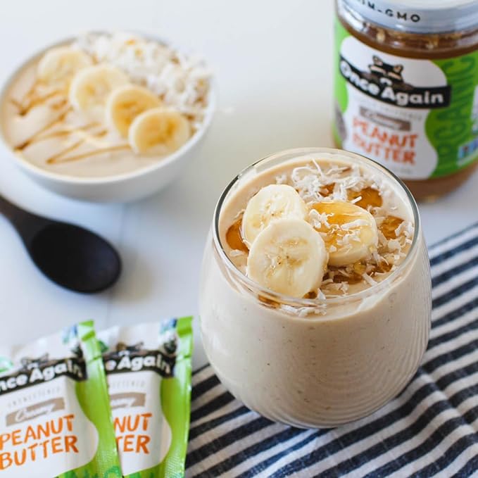 Organic Unsweetened Creamy Peanut Butter Squeeze (10 Pack)