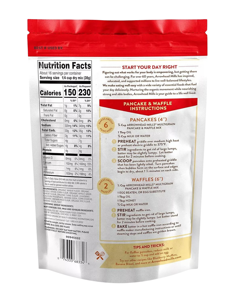 Organic Multigrain Pancake Waffle Mix