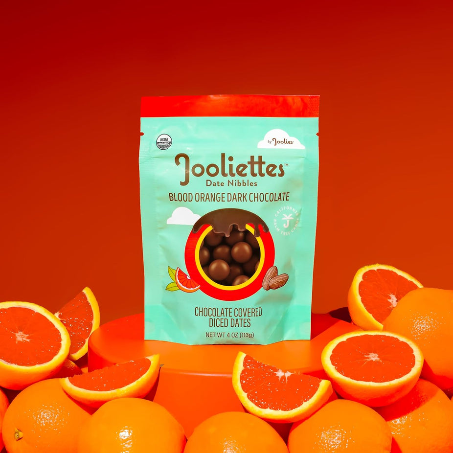 Jooliettes- Blood Orange Dark Chocolate Date Nibbles