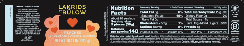 Peaches Chocolate Coated Gourmet Licorice