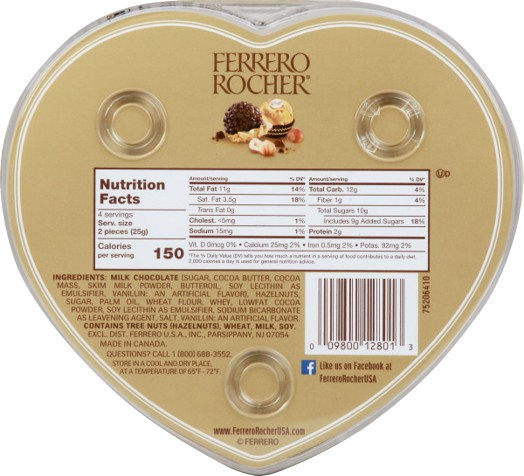 Fine Hazelnut Chocolates - Valentine's Day Heart