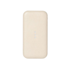 CARRY: Wireless Leather Charging Power Bank - Bone