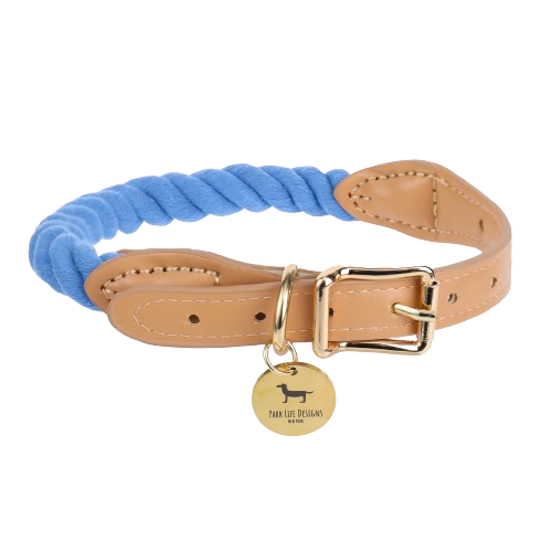 Wander Rope Dog Collar, Blue (Medium)