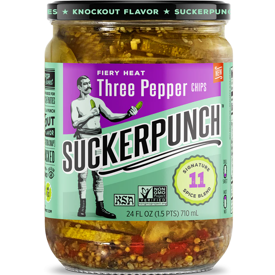 Fiery Heat Three Pepper Pickle Chips