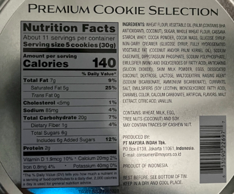 Cookie Selection Tin
