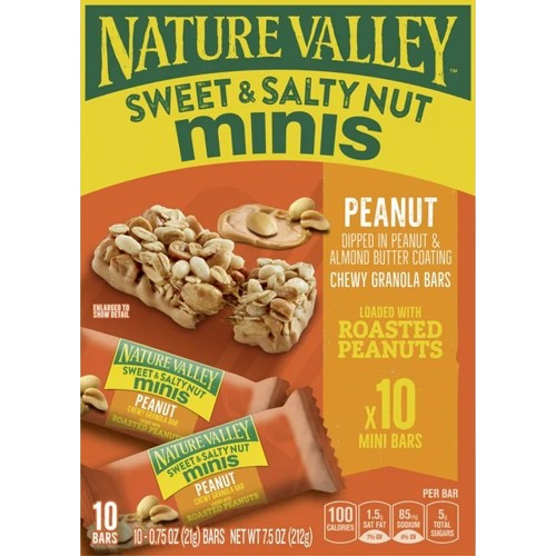 Sweet & Salty Minis Chewy Granola Bars - Peanut (10 CT)