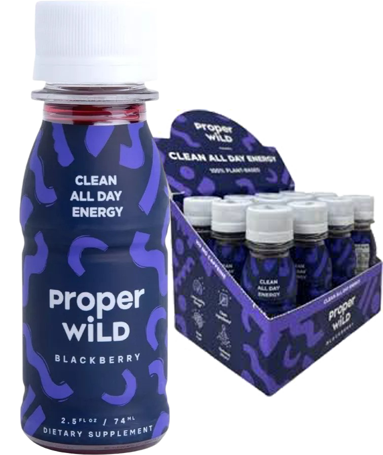 Clean All Day Energy Shots - Blackberry (12 Pack)