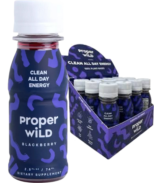 Clean All Day Energy Shots - Blackberry (12 Pack)