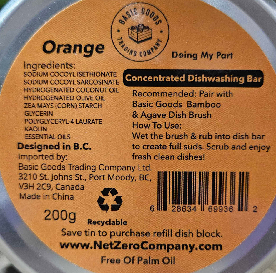 Dish Block Tin - Orange